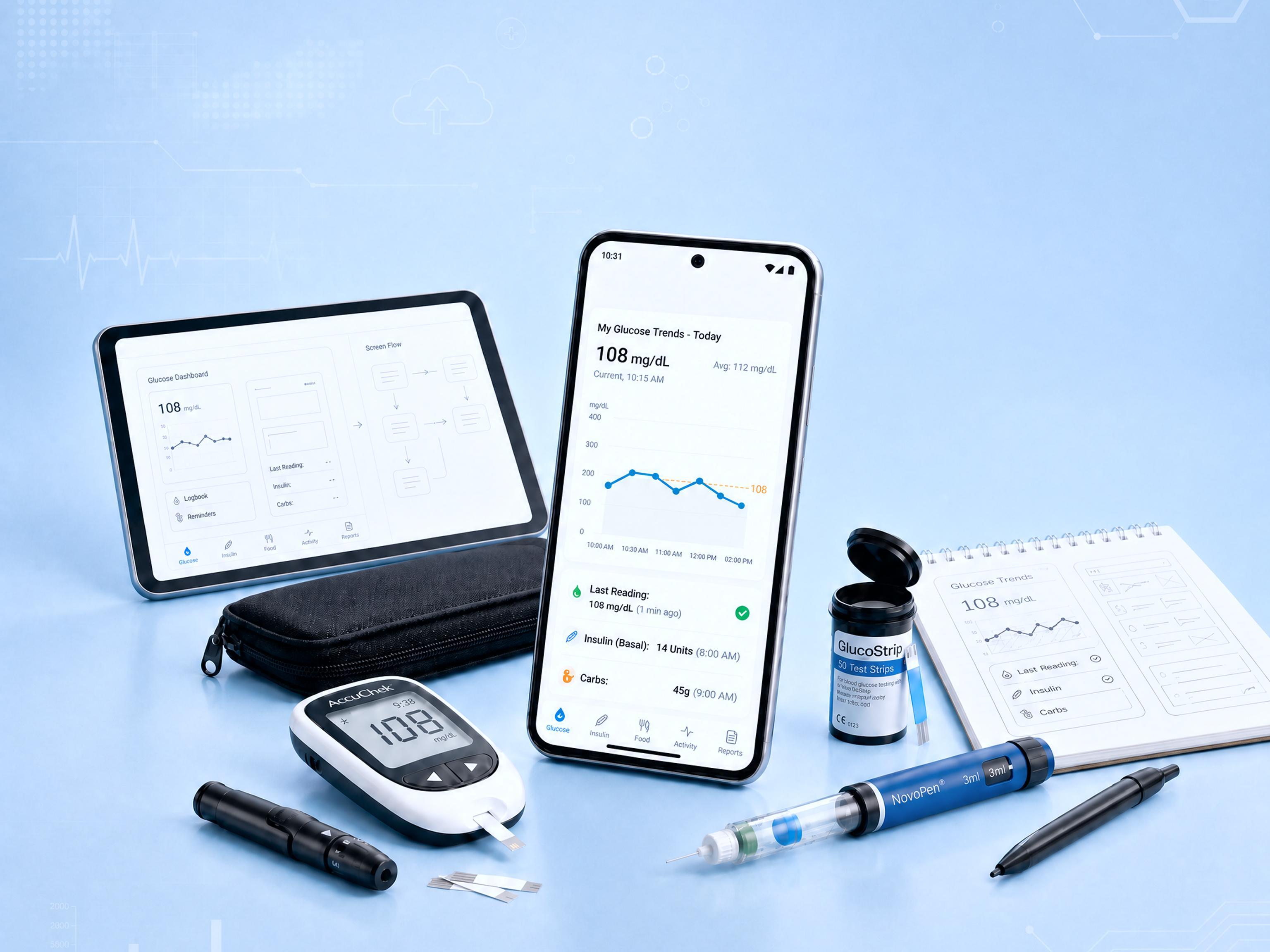 Utveckling av app för diabeteshantering: En omfattande guide - Banner