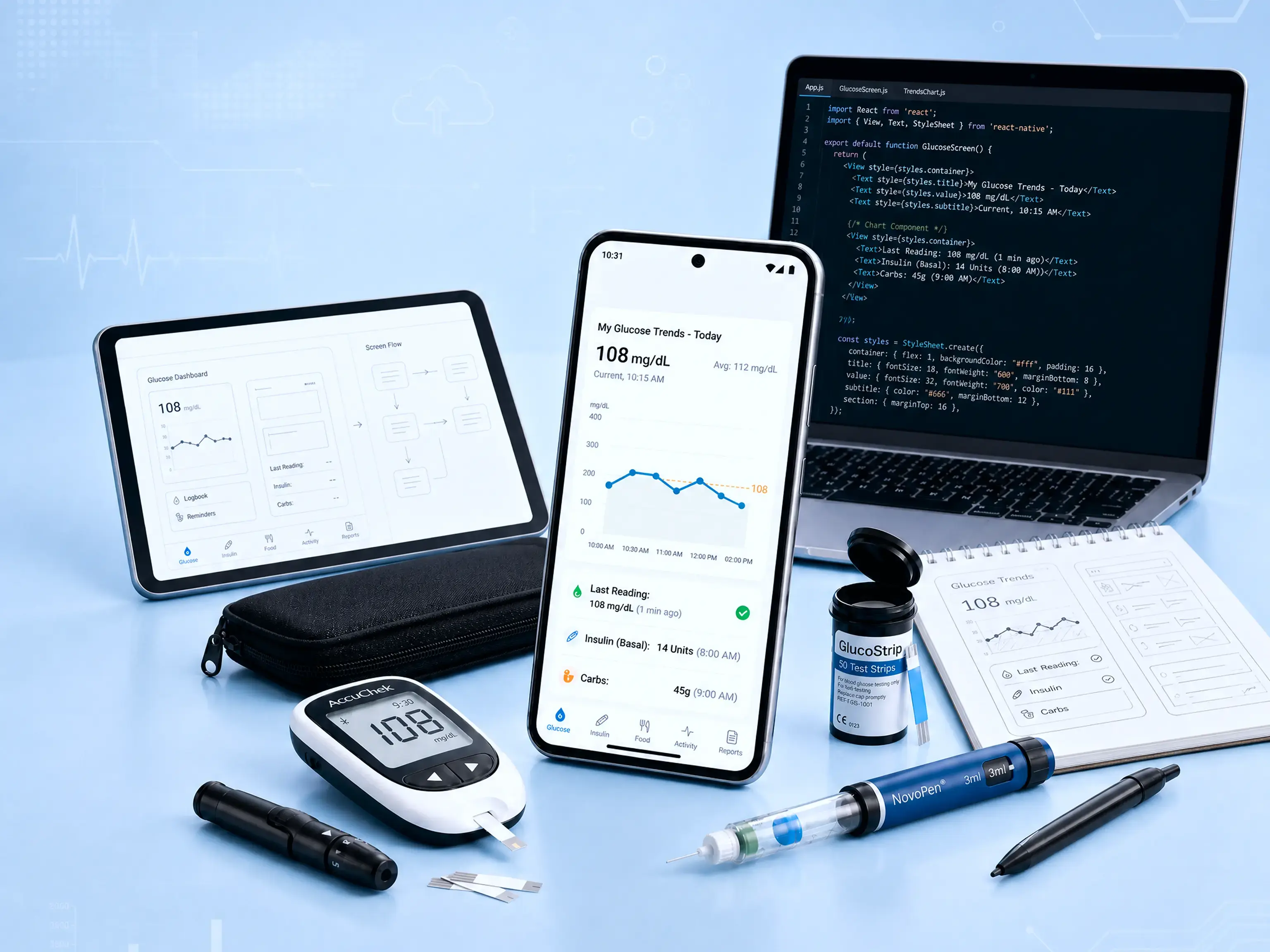 Ontwikkeling van een Diabetes Beheer App: Uitgebreide Gids - Banner